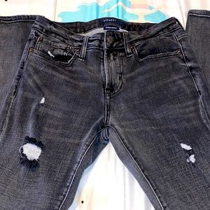 Aeropostale Faded black/grey teen/mens super skinny jeans